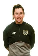 1 March 2020; Performance analyst Alana Moran during a Republic of Ireland Women's U17 squad portrait session at Johnstown House in Enfield, Meath. Photo by Stephen McCarthy/Sportsfile