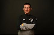 1 March 2020; Head coach James Scott during a Republic of Ireland Women's U17 squad portrait session at Johnstown House in Enfield, Meath. Photo by Stephen McCarthy/Sportsfile