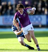 2 March 2020; Rory Morrin of Clongowes Wood College is tackled by Fionn Gibbons of St Vincent’s, Castleknock College, during the Bank of Ireland Leinster Schools Senior Cup Semi-Final between Clongowes Wood College and St Vincent’s, Castleknock College, at Energia Park in Donnybrook, Dublin. Photo by Ramsey Cardy/Sportsfile