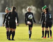 2 March 2020; Julie-Ann Russell, centre, during a Republic of Ireland Women training session at Johnstown House in Enfield, Co Meath. Photo by Seb Daly/Sportsfile
