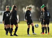 2 March 2020; Julie-Ann Russell, centre, during a Republic of Ireland Women training session at Johnstown House in Enfield, Co Meath. Photo by Seb Daly/Sportsfile