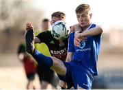 3 March 2020; Ben Treanor of IT Sligo and Danny Doyle of IT Carlow during the Rustlers CFAI Cup Final match between IT Sligo and IT Carlow at Athlone Town Stadium in Athlone, Co Westmeath. Photo by Stephen McCarthy/Sportsfile