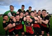 3 March 2020; IT Carlow players celebrate following the Rustlers CFAI Cup Final match between IT Sligo and IT Carlow at Athlone Town Stadium in Athlone, Co Westmeath. Photo by Stephen McCarthy/Sportsfile