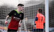 3 March 2020; Dean Kelly of IT Carlow celebrates after scoring his side's fourth goal during the Rustlers CFAI Cup Final match between IT Sligo and IT Carlow at Athlone Town Stadium in Athlone, Co Westmeath. Photo by Stephen McCarthy/Sportsfile