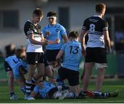 3 March 2020; Sam Prendergast of Newbridge College celebrates a late penalty during the Bank of Ireland Leinster Schools Senior Cup Semi-Final match between St Michael’s College and Newbridge College at Energia Park in Donnybrook, Dublin. Photo by Ramsey Cardy/Sportsfile