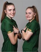 3 March 2020;  Rebecca Cooke, left, and Izzy Atkinson during a Republic of Ireland Women's U19 portraits session at Maldron Hotel at Dublin Airport, Dublin. Photo by Eóin Noonan/Sportsfile
