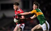 4 March 2020; Fionn Herlihy of Cork in action against James McCarthy of Kerry during the EirGrid Munster GAA Football U20 Championship Final match between Kerry and Cork at Austin Stack Park in Tralee, Kerry. Photo by Piaras Ó Mídheach/Sportsfile
