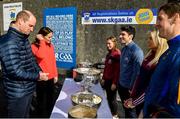 5 March 2020; Prince William, Duke of Cambridge, Catherine, Duchess of Cambridge, meet with, from left, Galway camogie player Tara Kenny, former Dublin Gaelic footballer Bernard Brogan, Galway camogie player Sarah Dervan and Seamus Callanan of Tipperary, at Salthill Knocknacarra GAA Club in Galway a during day three of their visit to Ireland. Photo by Sam Barnes/Sportsfile