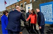 5 March 2020; Catherine, Duchess of Cambridge, meets with Uachtarán Chumann Lúthchleas Gael John Horan at Salthill Knocknacarra GAA Club in Galway a during day three of their visit to Ireland. Photo by Sam Barnes/Sportsfile