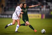 5 March 2020; Aine O'Gorman of Republic of Ireland in action against Athanasia Moraitou of Greece during the UEFA Women's 2021 European Championships Qualifier match between Republic of Ireland and Greece at Tallaght Stadium in Dublin. Photo by Stephen McCarthy/Sportsfile