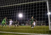 5 March 2020; Diane Caldwell of Republic of Ireland scores her side's first goal during the UEFA Women's 2021 European Championships Qualifier match between Republic of Ireland and Greece at Tallaght Stadium in Dublin. Photo by Stephen McCarthy/Sportsfile