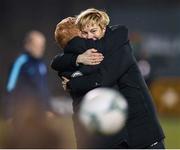 5 March 2020; Republic of Ireland manager Vera Pauw, right, with, Republic of Ireland assistant coach Eileen Gleeson celebrate at the final whistle of the UEFA Women's 2021 European Championships Qualifier match between Republic of Ireland and Greece at Tallaght Stadium in Dublin. Photo by Stephen McCarthy/Sportsfile