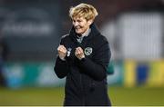 5 March 2020; Republic of Ireland manager Vera Pauw celebrates at the final whistle of the UEFA Women's 2021 European Championships Qualifier match between Republic of Ireland and Greece at Tallaght Stadium in Dublin. Photo by Stephen McCarthy/Sportsfile