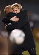 5 March 2020; Republic of Ireland manager Vera Pauw and assistant manager Eileen Gleeson, left, celebrate following the UEFA Women's 2021 European Championships Qualifier match between Republic of Ireland and Greece at Tallaght Stadium in Dublin. Photo by Stephen McCarthy/Sportsfile