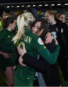 5 March 2020; .Republic of Ireland teams operations executive Clare Conlon and Denise O'Sullivan following the UEFA Women's 2021 European Championships Qualifier match between Republic of Ireland and Greece at Tallaght Stadium in Dublin. Photo by Stephen McCarthy/Sportsfile