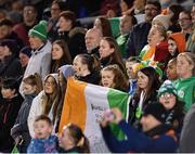 5 March 2020; Republic of Ireland supporters during the UEFA Women's 2021 European Championships Qualifier match between Republic of Ireland and Greece at Tallaght Stadium in Dublin. Photo by Seb Daly/Sportsfile