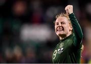 5 March 2020; Amber Barrett of Republic of Ireland celebrates following the UEFA Women's 2021 European Championships Qualifier match between Republic of Ireland and Greece at Tallaght Stadium in Dublin. Photo by Stephen McCarthy/Sportsfile