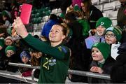 5 March 2020; Ruesha Littlejohn of Republic of Ireland with supporters following the UEFA Women's 2021 European Championships Qualifier match between Republic of Ireland and Greece at Tallaght Stadium in Dublin. Photo by Stephen McCarthy/Sportsfile