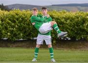 23 March 2019; Brandon Holt with Séamas Keogh during a Republic of Ireland U17's Portrait session at CityWest Hotel in Dublin. Photo by Eóin Noonan/Sportsfile