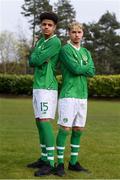 23 March 2019; Andrew Omobamidele, left, and Josh Giurgi during a Republic of Ireland U17's Portrait session at CityWest Hotel in Dublin. Photo by Eóin Noonan/Sportsfile