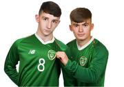23 March 2019; Brandon Holt, left, and Séamas Keogh during a Republic of Ireland U17's Portrait session at CityWest Hotel in Dublin. Photo by Eóin Noonan/Sportsfile