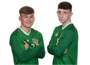 23 March 2019; James Furlong, left, and Brandon Holt during a Republic of Ireland U17's Portrait session at CityWest Hotel in Dublin. Photo by Eóin Noonan/Sportsfile