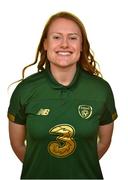 7 November 2019; Amber Barrett during a Republic of Ireland Women's Squad Portraits session at Johnstown House in Enfield, Meath. Photo by Brendan Moran/Sportsfile