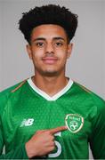 23 March 2019; Andrew Omobamidele during a Republic of Ireland U17's Portrait session at CityWest Hotel in Dublin. Photo by Eóin Noonan/Sportsfile