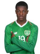23 March 2019; Mipo Odubeko during a Republic of Ireland U17's Portrait session at CityWest Hotel in Dublin. Photo by Eóin Noonan/Sportsfile
