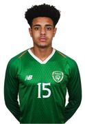 23 March 2019; Andrew Omobamidele during a Republic of Ireland U17's Portrait session at CityWest Hotel in Dublin. Photo by Eóin Noonan/Sportsfile
