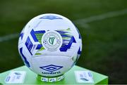 6 March 2020; A detailed view of the match ball ahead of the SSE Airtricity League Premier Division match between Finn Harps and Dundalk at Finn Park in Ballybofey, Donegal. Photo by Ben McShane/Sportsfile