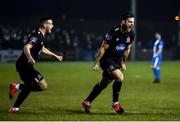 6 March 2020; Patrick Hoban of Dundalk celebrates after scoring his side's first goal during the SSE Airtricity League Premier Division match between Finn Harps and Dundalk at Finn Park in Ballybofey, Donegal. Photo by Ben McShane/Sportsfile