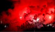 6 March 2020; Shelbourne supporters prior to the SSE Airtricity League Premier Division match between Bohemians and Shelbourne at Dalymount Park in Dublin. Photo by Eóin Noonan/Sportsfile