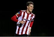 6 March 2020; Stephen Mallon of Derry City celebrates after scoring his side's first goal during the SSE Airtricity League Premier Division match between Waterford United and Derry City at RSC in Waterford. Photo by Michael P Ryan/Sportsfile
