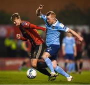 6 March 2020; Lorcan Fitzgerald of Shelbourne in action against Kris Twardek of Bohemians during the SSE Airtricity League Premier Division match between Bohemians and Shelbourne at Dalymount Park in Dublin. Photo by Stephen McCarthy/Sportsfile
