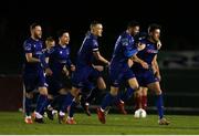 6 March 2020; Sam Bone of Waterford United, right, celebrates after scoring his side's first goal during the SSE Airtricity League Premier Division match between Waterford and Derry City at RSC in Waterford. Photo by Michael P Ryan/Sportsfile