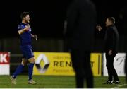 6 March 2020; Sam Bone of Waterford United celebrates after scoring his side's first goal with Waterford manager Alan Reynolds during the SSE Airtricity League Premier Division match between Waterford and Derry City at RSC in Waterford. Photo by Michael P Ryan/Sportsfile