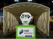 6 March 2020; A general view of the match ball during the SSE Airtricity League Premier Division match between Waterford United and Derry City at RSC in Waterford. Photo by Michael P Ryan/Sportsfile