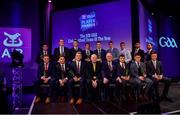 6 March 2020; The Football Team of the Year, front row, from left, Bernard Power of Corofin, Aaron Branagan of Kilcoo, Kieran Fitzgerald of Corofin, AIB Head of Retail Banking Denis O'Callaghan, Uachtarán Chumann Lúthchleas Gael John Horan, Liam Silke of Corofin, Kevin O’Donovan of Nemo Rangers, and Robbie McDaid of Ballyboden St. Endas and, back row, from left, Darryl Branagan of Kilcoo, Corofin manager Kevin O'Brien on behalf of Daithí Burke of Corofin, Ronan Steede of Corofin, Gary Sice of Corofin, Paul Devlin of Kilcoo, Seán Gannon of Éire Óg, Colm Basquel of Ballyboden St. Endas, Martin Farragher of Corofin and Conor Laverty of Kilcoo during the AIB GAA Club Players' Awards at Croke Park in Dublin. Photo by Sam Barnes/Sportsfile