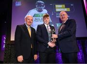 6 March 2020; Evan Shefflin of Ballyhale Shamrocks is presented with his Hurling Team of the Year Award by AIB Head of Retail Banking Denis O'Callaghan, left, and Uachtarán Chumann Lúthchleas Gael John Horan during the AIB GAA Club Players' Awards at Croke Park in Dublin. Photo by Ramsey Cardy/Sportsfile