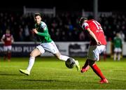 6 March 2020; Billy King of St Patrick's Athletic scores his side's first goal during the SSE Airtricity League Premier Division match between St Patrick's Athletic and Cork City at Richmond Park in Dublin. Photo by Seb Daly/Sportsfile