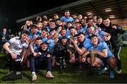 6 March 2020; The Dublin squad celebrate with the cup following the EirGrid Leinster GAA Football U20 Championship Final match between Laois and Dublin at Netwatch Cullen Park in Carlow. Photo by Matt Browne/Sportsfile