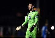 6 March 2020; Mark McGinley of Finn Harps remonstrates with the linesman after conceding his side's third goal, scored by Patrick Hoban of Dundalk, during the SSE Airtricity League Premier Division match between Finn Harps and Dundalk at Finn Park in Ballybofey, Donegal. Photo by Ben McShane/Sportsfile