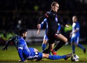 6 March 2020; Georgie Kelly of Dundalk in action against David Webster of Finn Harps during the SSE Airtricity League Premier Division match between Finn Harps and Dundalk at Finn Park in Ballybofey, Donegal. Photo by Ben McShane/Sportsfile