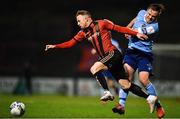 6 March 2020; Keith Ward of Bohemians is tackled by Georgie Poynton of Shelbourne during the SSE Airtricity League Premier Division match between Bohemians and Shelbourne at Dalymount Park in Dublin. Photo by Eóin Noonan/Sportsfile