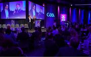 6 March 2020; A general view as AIB GAA Club Hurler of the Year Brendan Maher of Borris-Ileigh is interviewed during the AIB GAA Club Players' Awards at Croke Park in Dublin. Photo by Sam Barnes/Sportsfile