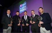 6 March 2020; Borris-lleigh had five players selected for the AIB GAA Club Hurling team of the Year for 2019/20. Pictured are, from left, Dan McCormack, Jerry Kelly, Brendan Maher, James McCormack and Paddy Stapleton. AIB and the GAA honoured 30 players on Friday evening at the third annual AIB GAA Club Player Awards, held at a prestigious event in Croke Park. The AIB GAA Club Player Awards recognise the top performing players throughout the provincial Club Championships in hurling and football and celebrate their hard work, commitment and individual achievements at a national level. AIB are proud to be in their 29th season as sponsors of the AIB GAA Club Championship. For exclusive content and to see why AIB are backing Club and County follow us @AIB_GAA on Twitter, Instagram, Facebook and AIB.ie/GAA. Photo by Ramsey Cardy/Sportsfile