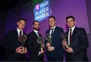 6 March 2020; Kilcoo had four players selected for the AIB GAA Club Football team of the Year for 2019/20. Pictured are, from left, Aaron Branagan, Conor Laverty, Paul Devlin and Darryl Branagan. AIB and the GAA honoured 30 players on Friday evening at the third annual AIB GAA Club Player Awards, held at a prestigious event in Croke Park. The AIB GAA Club Player Awards recognise the top performing players throughout the provincial Club Championships in hurling and football and celebrate their hard work, commitment and individual achievements at a national level. AIB are proud to be in their 29th season as sponsors of the AIB GAA Club Championship. For exclusive content and to see why AIB are backing Club and County follow us @AIB_GAA on Twitter, Instagram, Facebook and AIB.ie/GAA. Photo by Ramsey Cardy/Sportsfile