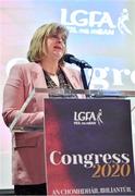 7 March 2020; Marie Hickey, President, LGFA, gives an address during the LGFA Annual Congress 2020 at the Loughrea Hotel & Spa in Loughrea, Galway. Photo by Piaras Ó Mídheach/Sportsfile