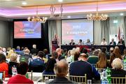 7 March 2020; Marie Hickey, President, LGFA, gives an address during the LGFA Annual Congress 2020 at the Loughrea Hotel & Spa in Loughrea, Galway. Photo by Piaras Ó Mídheach/Sportsfile